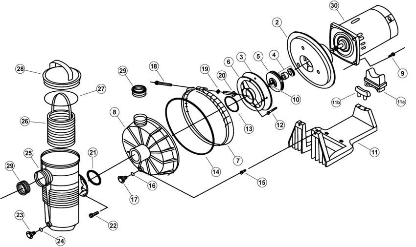 Hayward Pump Schematic Further Super Ii™ Pump Sp3000 Sp3000x Series Max Rat...