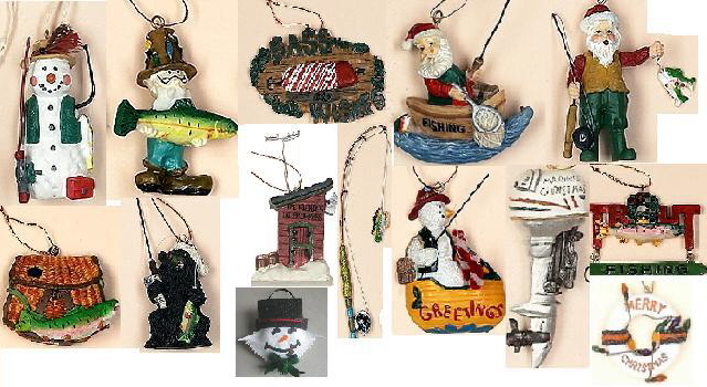 Christmas Tree Ornaments, Fishing, Holiday Tree Ornaments, Christmas, Xmas,  Outdoorsy, Rustic, Nautical, Decorations, Sale, Clearance, Click Here
